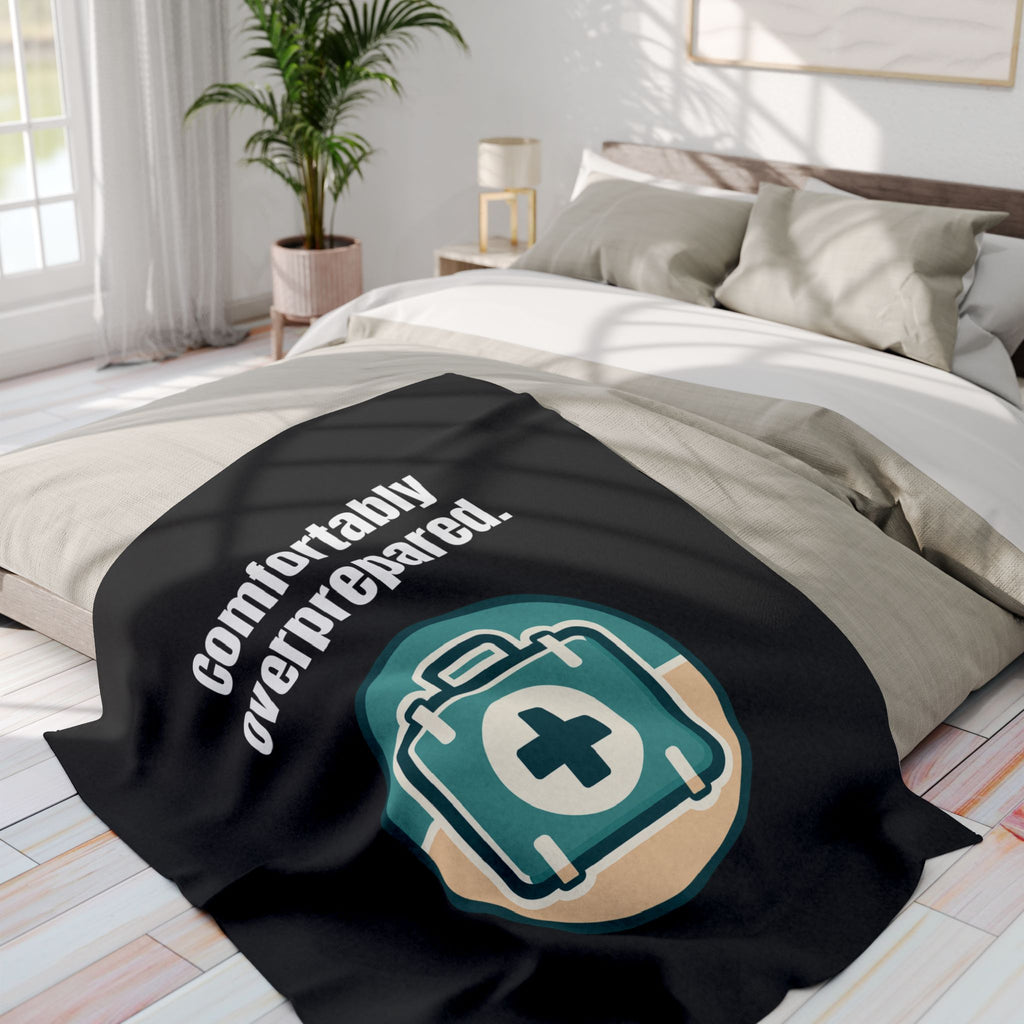 "Comfortably Overprepared" Fleece Blanket