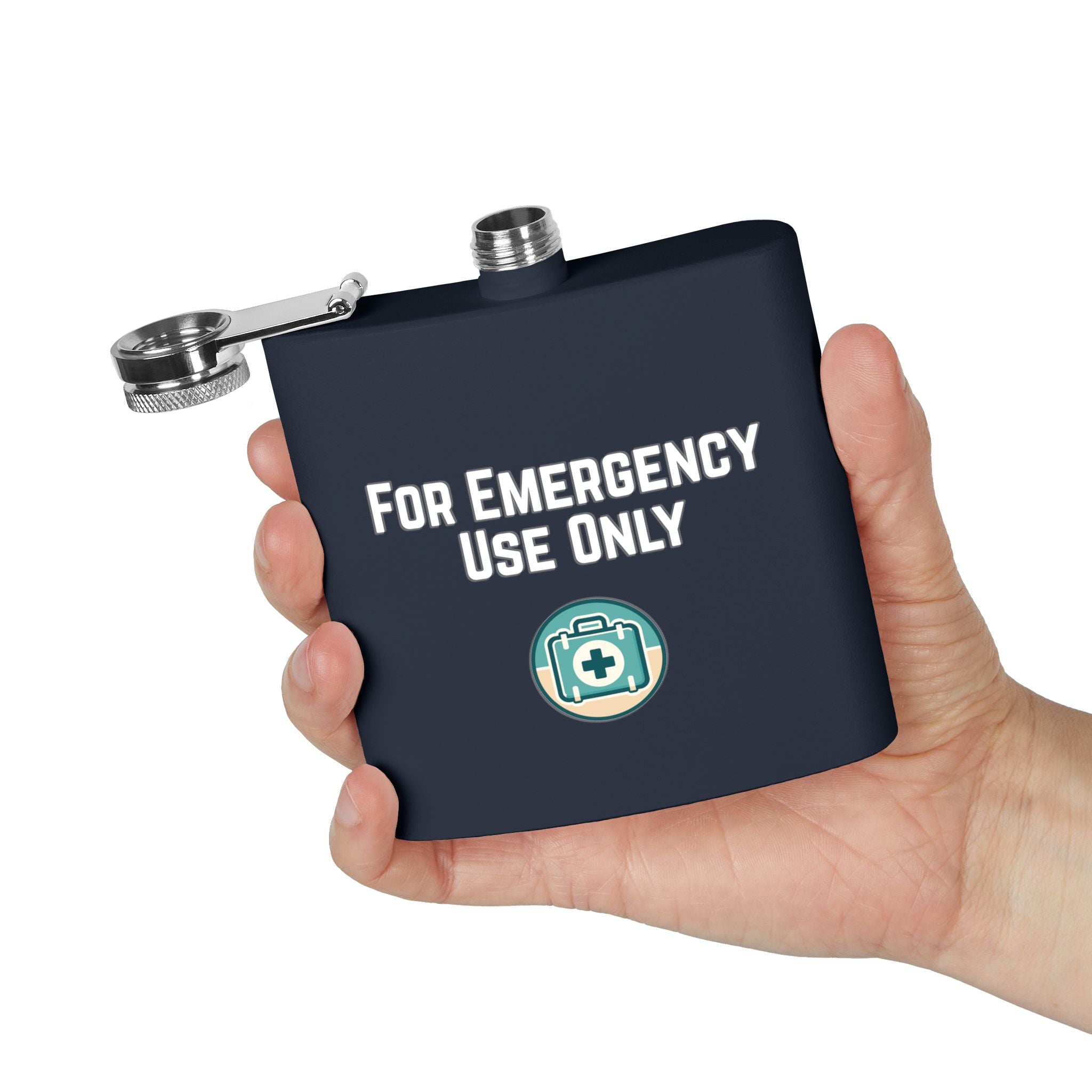 "For Emergency Use Only" Stainless Steel Flask
