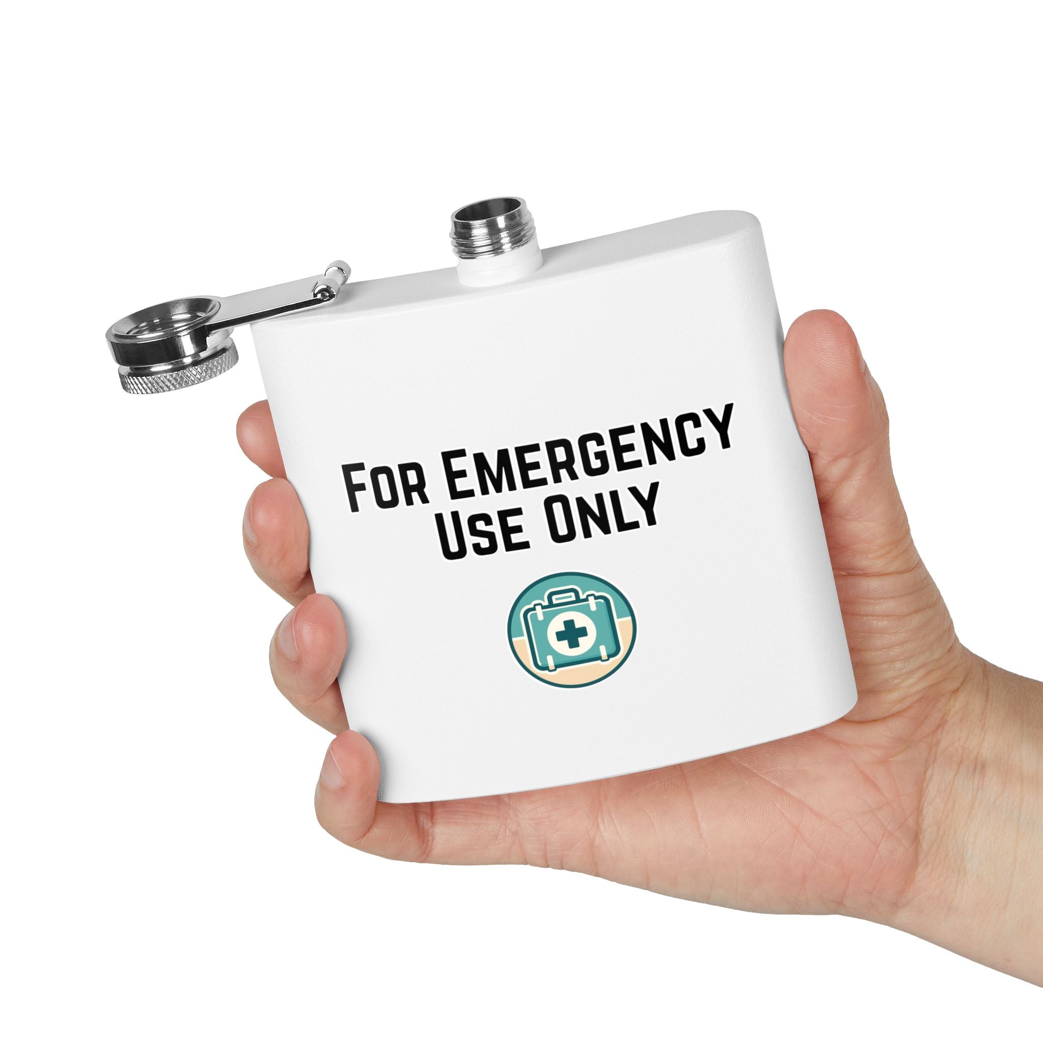 "For Emergency Use Only" Stainless Steel Flask