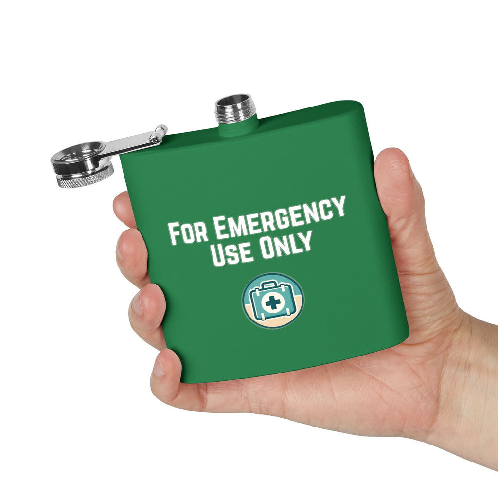 "For Emergency Use Only" Stainless Steel Flask